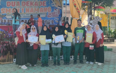 Siswa MTsN 1 Bangka Tengah Ikut Berprestasi di Lomba Puisi dan Nyanyi HUT SMAN 1 Namang