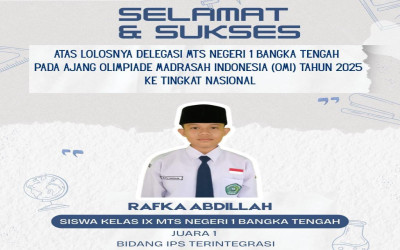Motivasi MTsN 1 Bangka Tengah Kepada Siswanya, Semoga Juara OMI di Tingkat Nasional