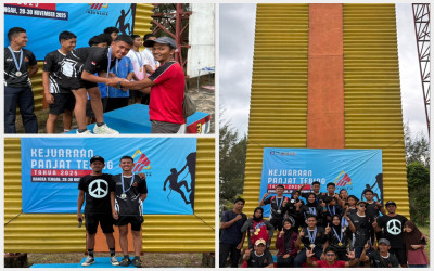 MTsN 1 Bangka Tengah Berprestasi, Allief Al Barokah Raih Medali Perak Kejurprov Panjat Tebing