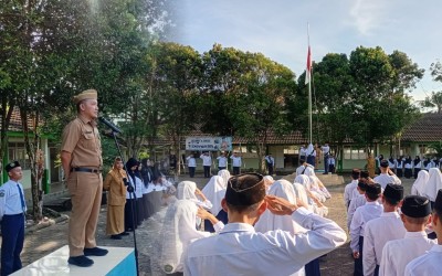 Camat Namang Pembina Upacara Bendera di MTsN 1 Bangka Tengah