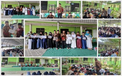 MTsN 1 Bangka Tengah Peringati Isra Mi’raj Nabi Muhammad SAW dengan Ceramah Agama, Nganggung Bersama, dan Perpustakaan Award